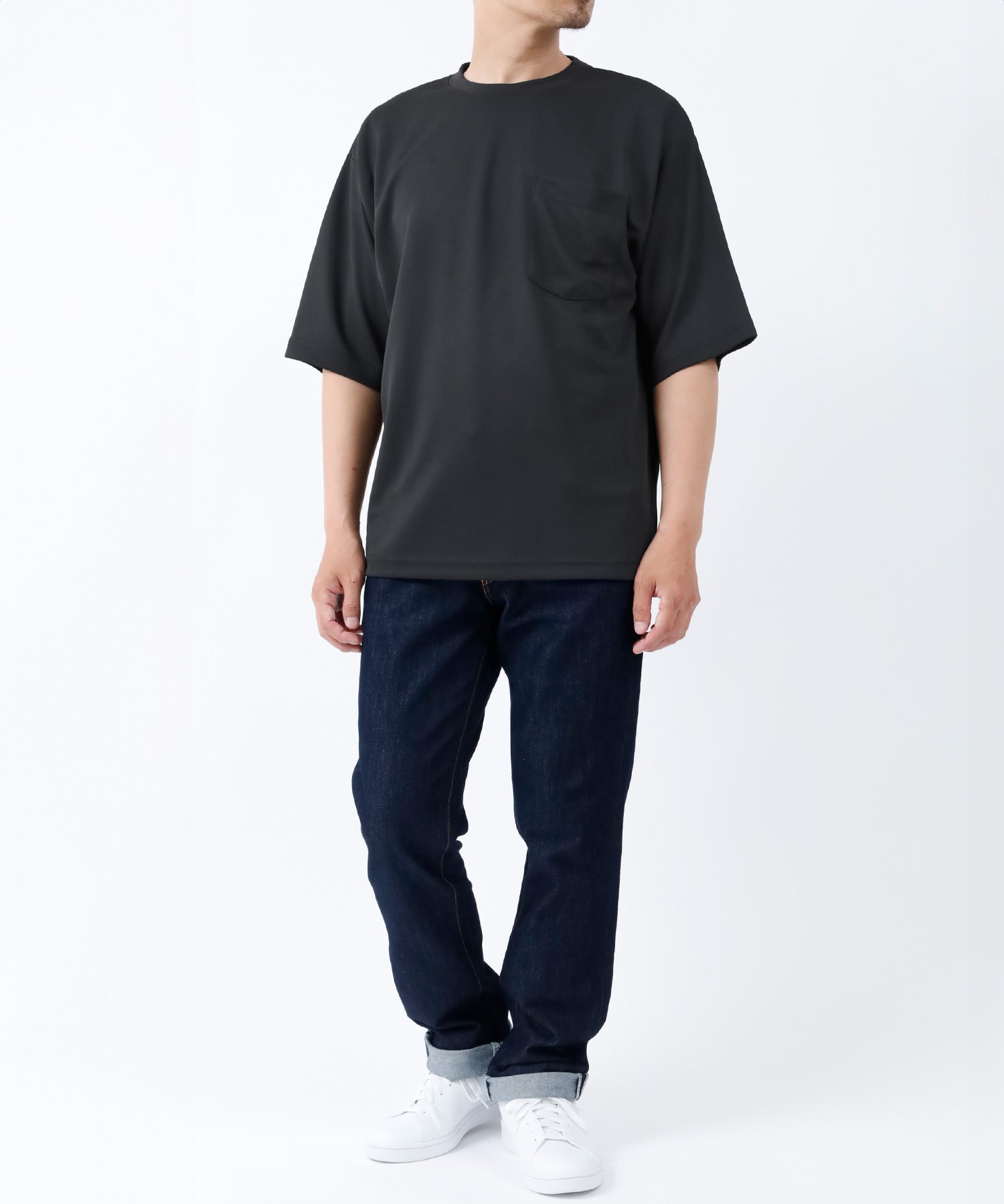 マルカワ MARUKAWA 【KAITEKI + /カイテキプラス】接触冷感 フレッシュテック ポケット付きオーバーサイズTシャツ メンズ トップス （ブラック） ブラック