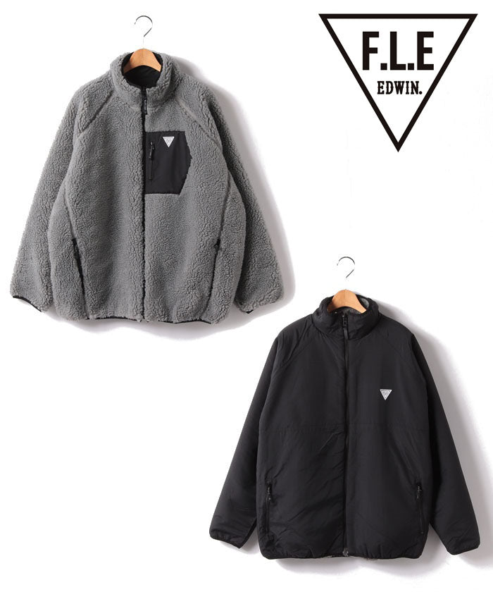 Marukawa MARUKAWA 【EDWIN F.L.E】 Edwin FREE Reversible Boa Jacket/ES8083 Fluffy Boa Blouson 2WAY Outer Casual