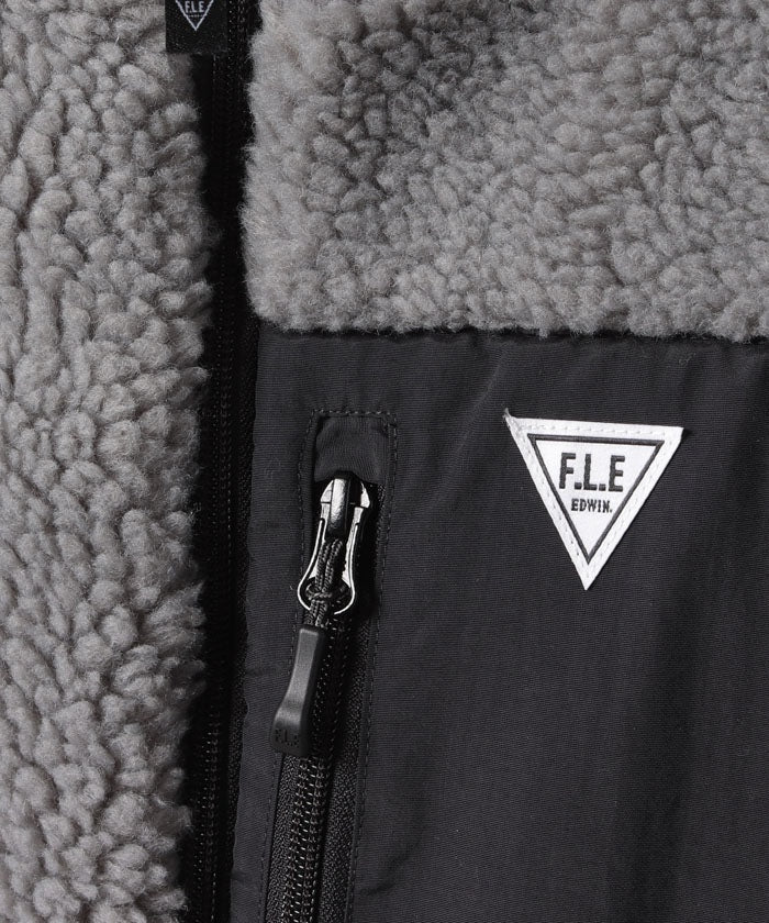 Marukawa MARUKAWA 【EDWIN F.L.E】 Edwin FREE Reversible Boa Jacket/ES8083 Fluffy Boa Blouson 2WAY Outer Casual