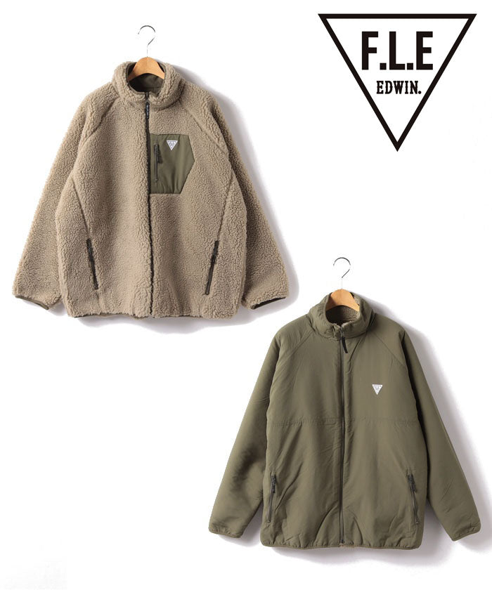 Marukawa MARUKAWA 【EDWIN F.L.E】 Edwin FREE Reversible Boa Jacket/ES8083 Fluffy Boa Blouson 2WAY Outer Casual