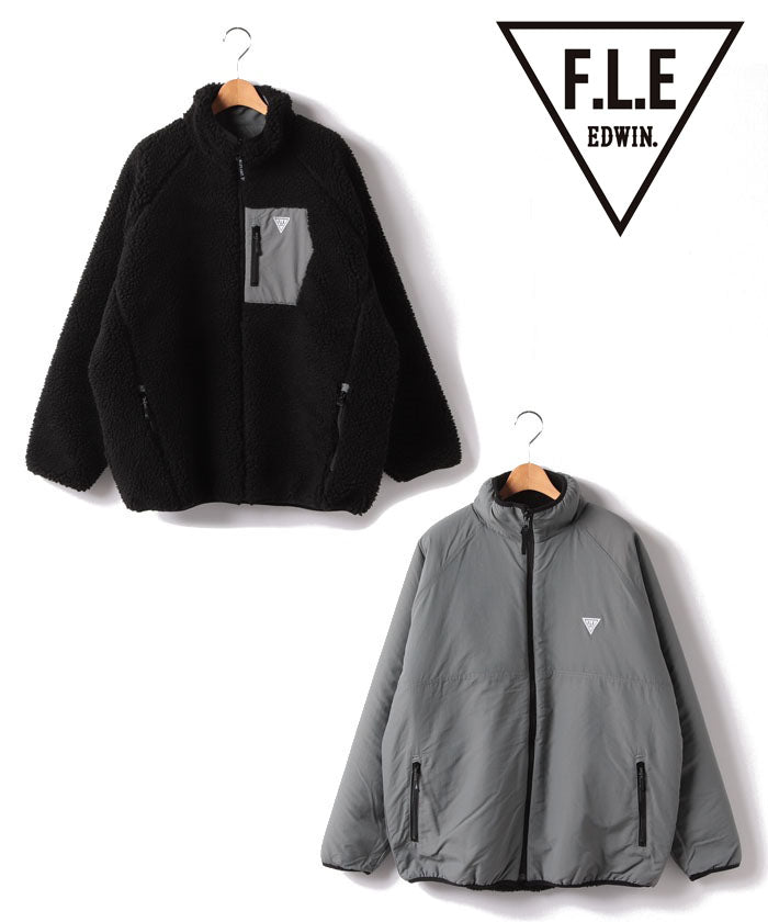 Marukawa MARUKAWA 【EDWIN F.L.E】 Edwin FREE Reversible Boa Jacket/ES8083 Fluffy Boa Blouson 2WAY Outer Casual