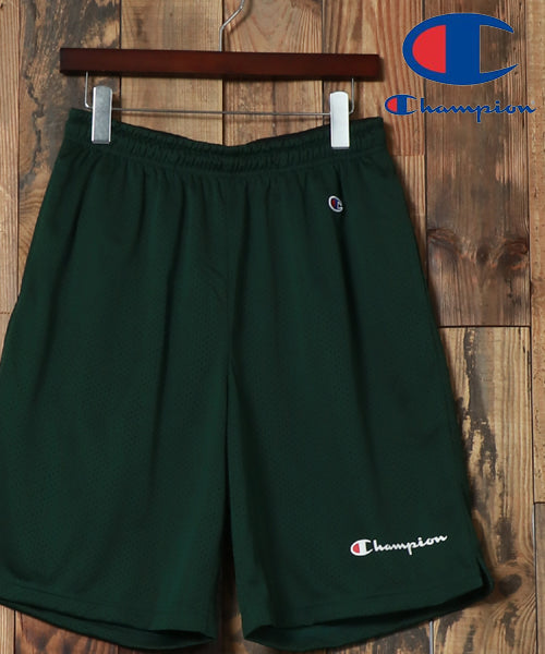 マルカワ MARUKAWA 【Champion/チャンピオン】ACTION メッシュショートパンツ/メンズ ショートパンツ ハーフパンツ リラックス アメカジ スポーツ カジュアル ボトム,ダークグリーン