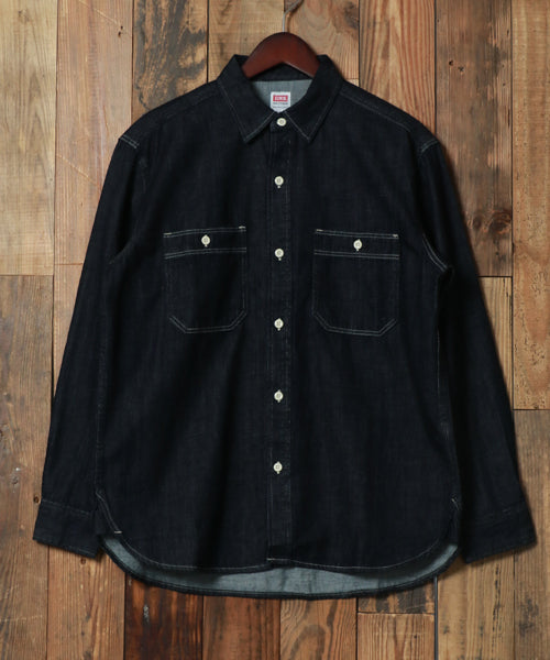 EDWIN Denim Work Shirt for Men Long Sleeve Casual Shirt Denim Shirt Work Shirt ET2138