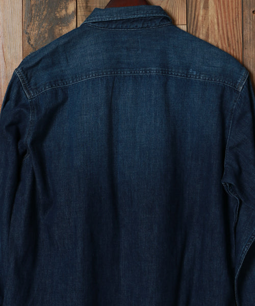 EDWIN Denim Work Shirt for Men Long Sleeve Casual Shirt Denim Shirt Work Shirt ET2138