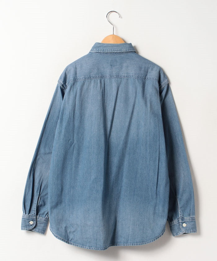 EDWIN Denim Work Shirt for Men Long Sleeve Casual Shirt Denim Shirt Work Shirt ET2138
