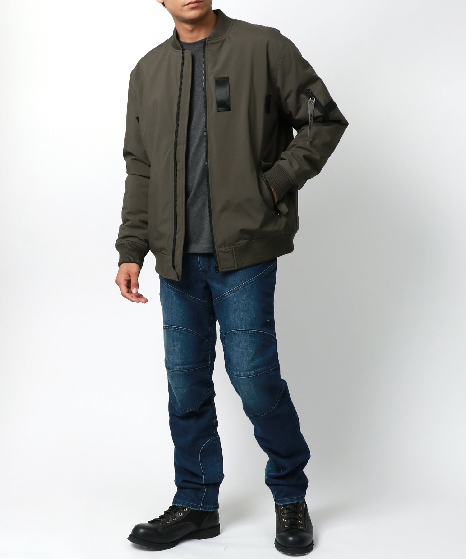 Marukawa MARUKAWA Special Order 【Gros】 Windproof Water-Repellent Light Padding MA-1 Jacket Blouson Riding Bike Jacket