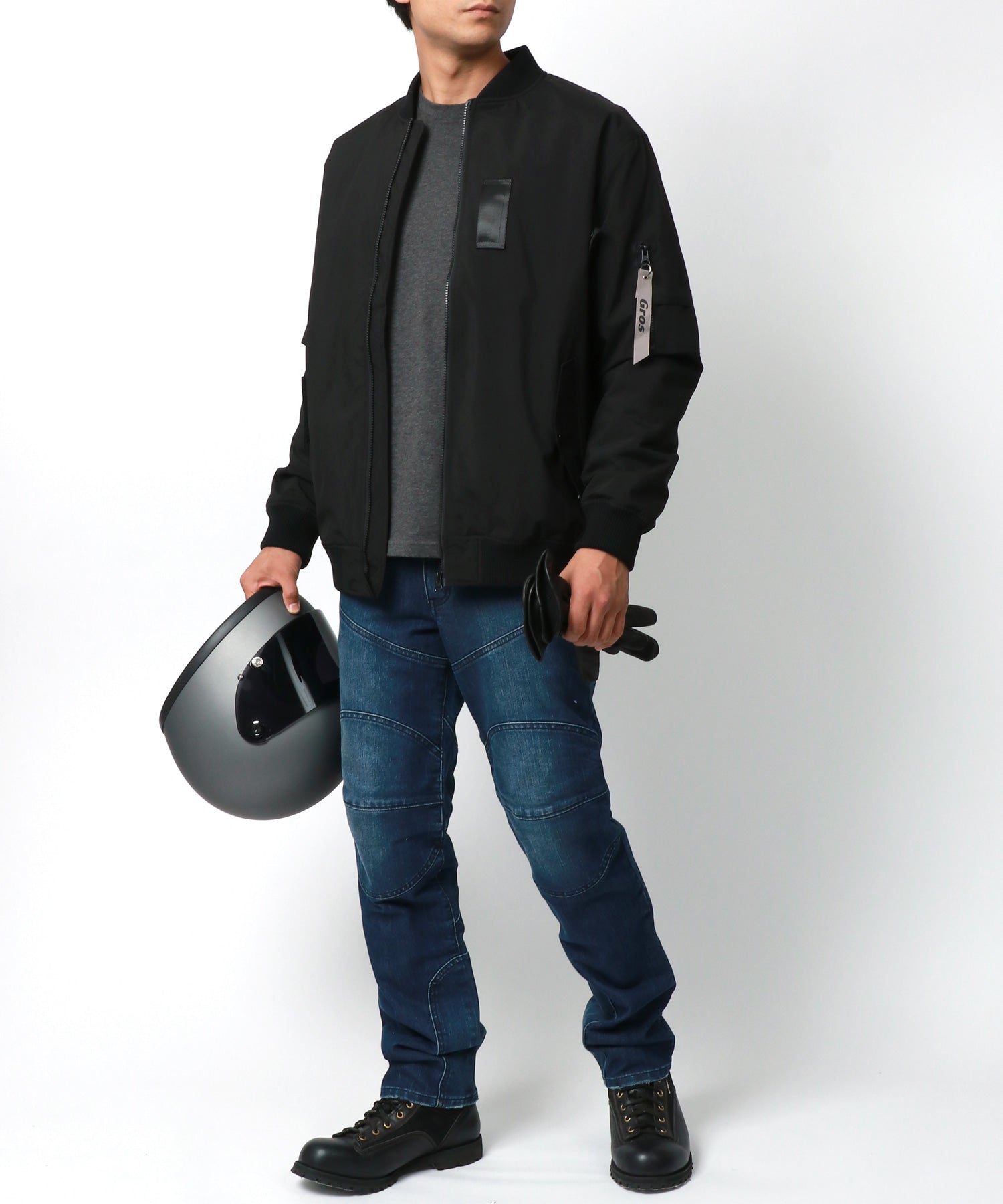 Marukawa MARUKAWA Special Order 【Gros】 Windproof Water-Repellent Light Padding MA-1 Jacket Blouson Riding Bike Jacket