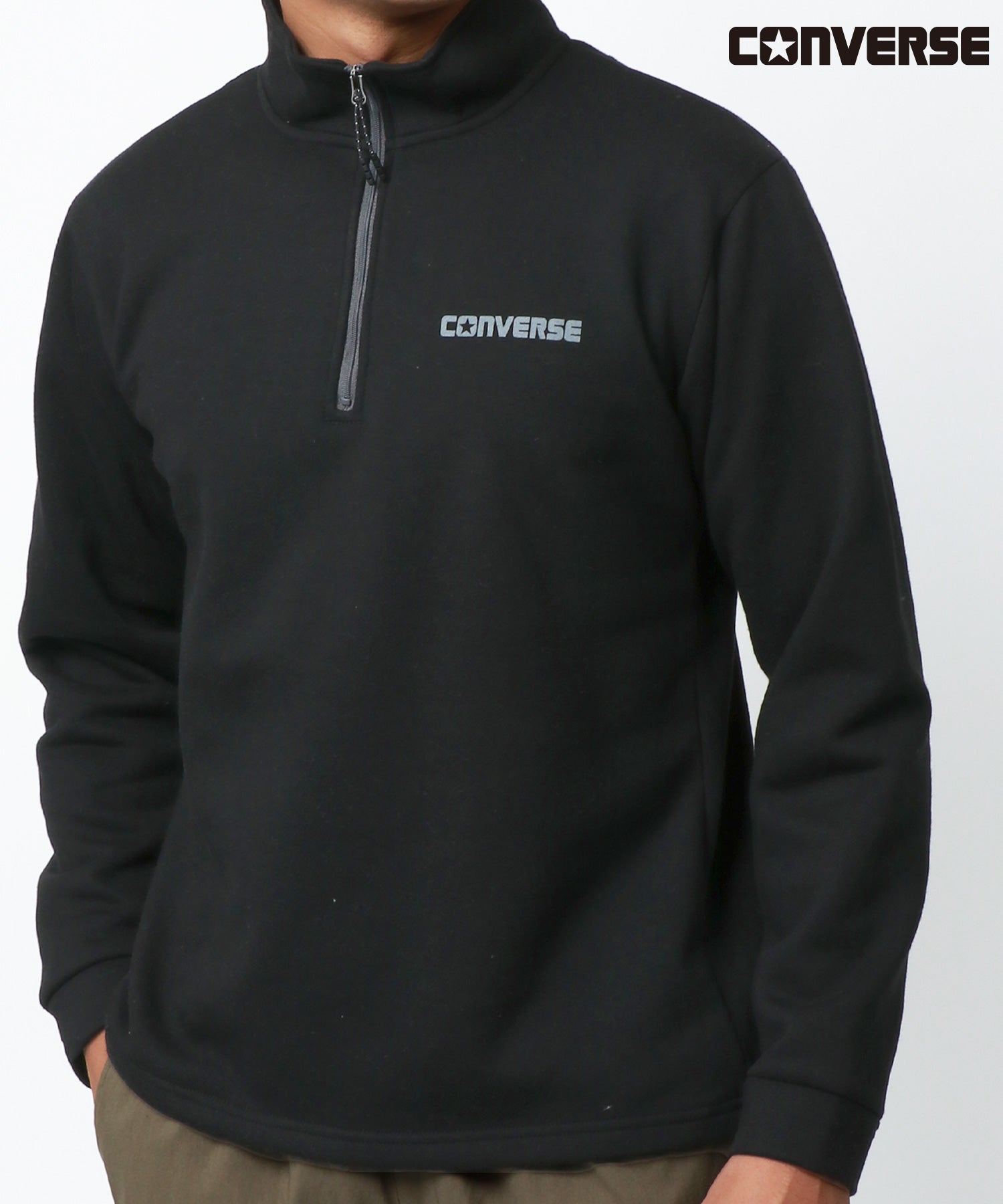 マルカワ MARUKAWA 【CONVERSE】コンバース 裏起毛 ジップアップ トレーナー ハーフジップ スウェット ゴルフ スポーツ ルームウェア
