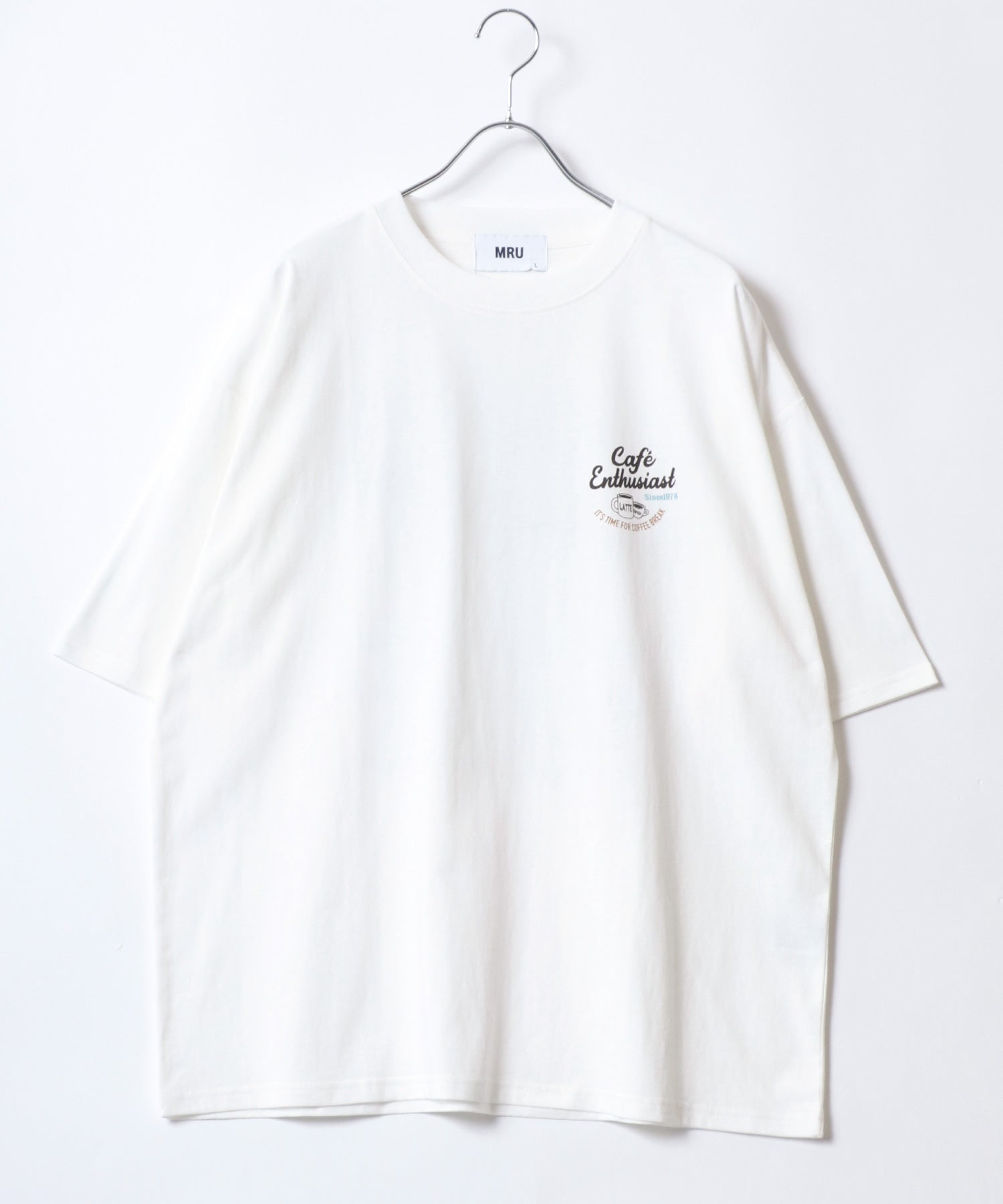 マルカワ MARUKAWA ヴィンテージカフェ リンガー バックプリント オーバーサイズ 半袖 Tシャツ （ホワイト系その他） ホワイト系その他