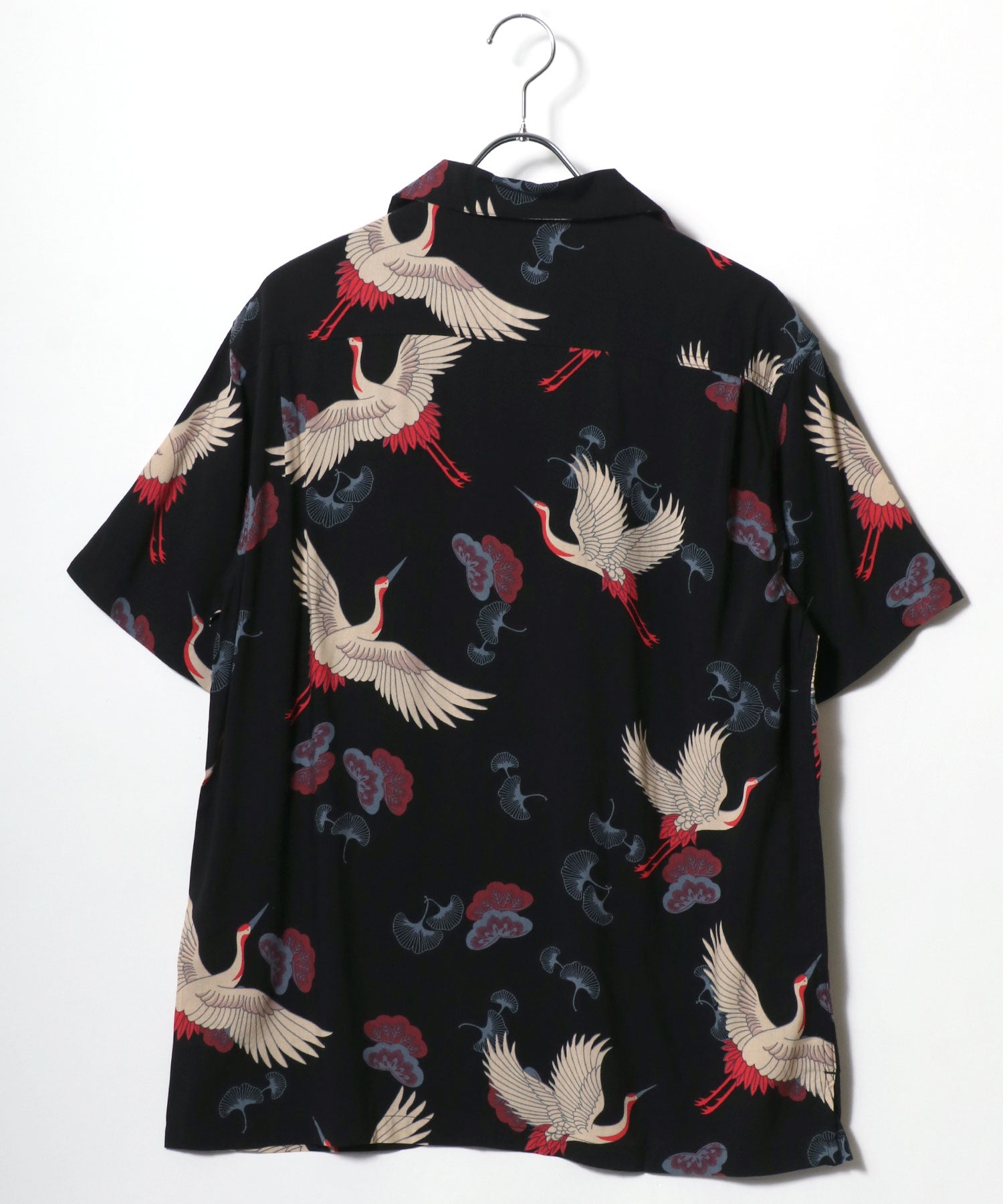 マルカワ MARUKAWA レーヨン アロハシャツ オープンカラー 開襟シャツ 半袖シャツ ハワイアンシャツ 柄 メンズ レディース （ブラック系その他4） ブラック系その他4