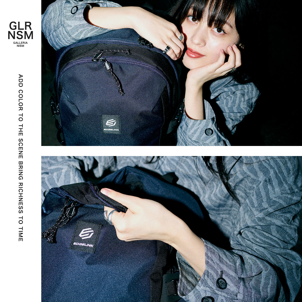 エッジリンク EDGELINK 【NEW JACKコラボキーホルダー付】リュック メンズ レディース 大容量 通学 軽量 中学生 高校生 撥水 2層 B4 PC 15.6inch 30L PARKWISE Daypack 60281 （ブラック） ブラック