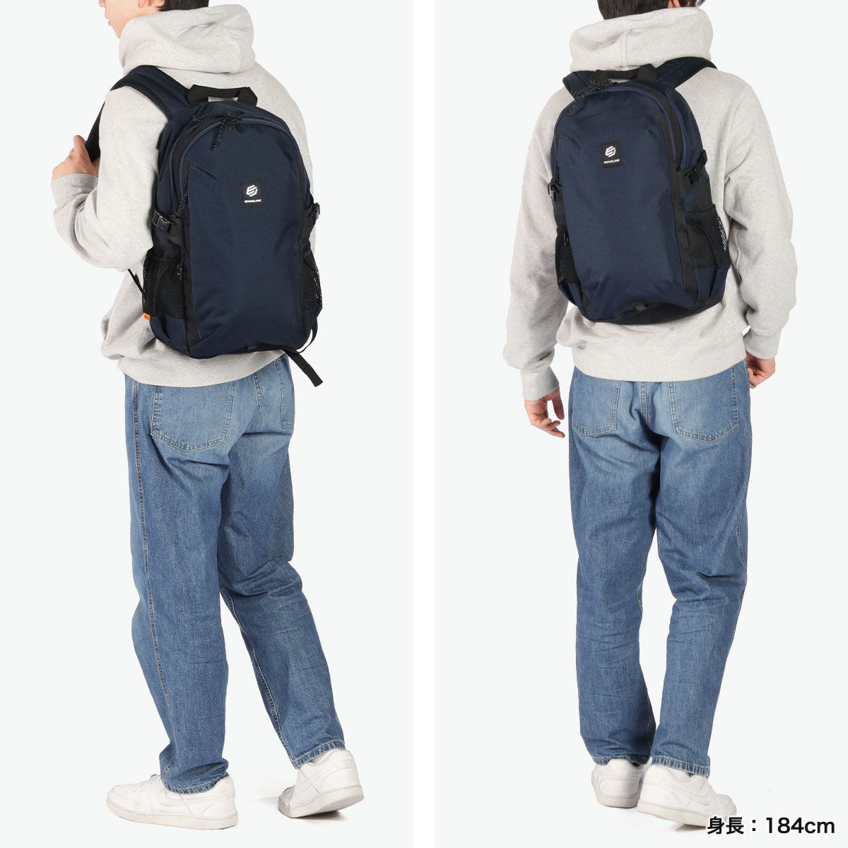 エッジリンク EDGELINK 【NEW JACKコラボキーホルダー付】リュック メンズ レディース 大容量 通学 軽量 中学生 高校生 撥水 2層 B4 PC 15.6inch 30L PARKWISE Daypack 60281 （ブラック） ブラック