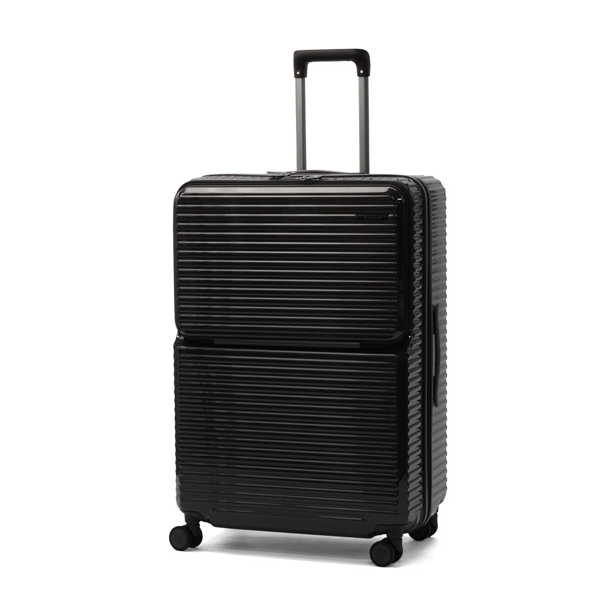 エッジリンク EDGELINK スーツケース フロントオープン ACE 軽量 軽い キャリーケース ストッパー ハード ファスナー PC CRUZBOX GLINT Check-in-L Suitcase 101L 09144 （ブラック） ブラック