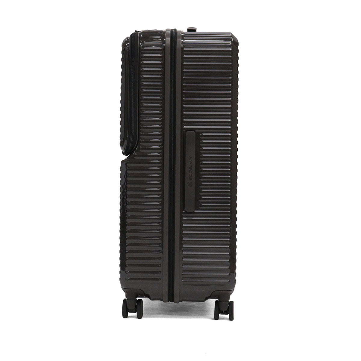 エッジリンク EDGELINK スーツケース フロントオープン ACE 軽量 軽い キャリーケース ストッパー ハード ファスナー PC CRUZBOX GLINT Check-in-L Suitcase 101L 09144 （ブラック） ブラック