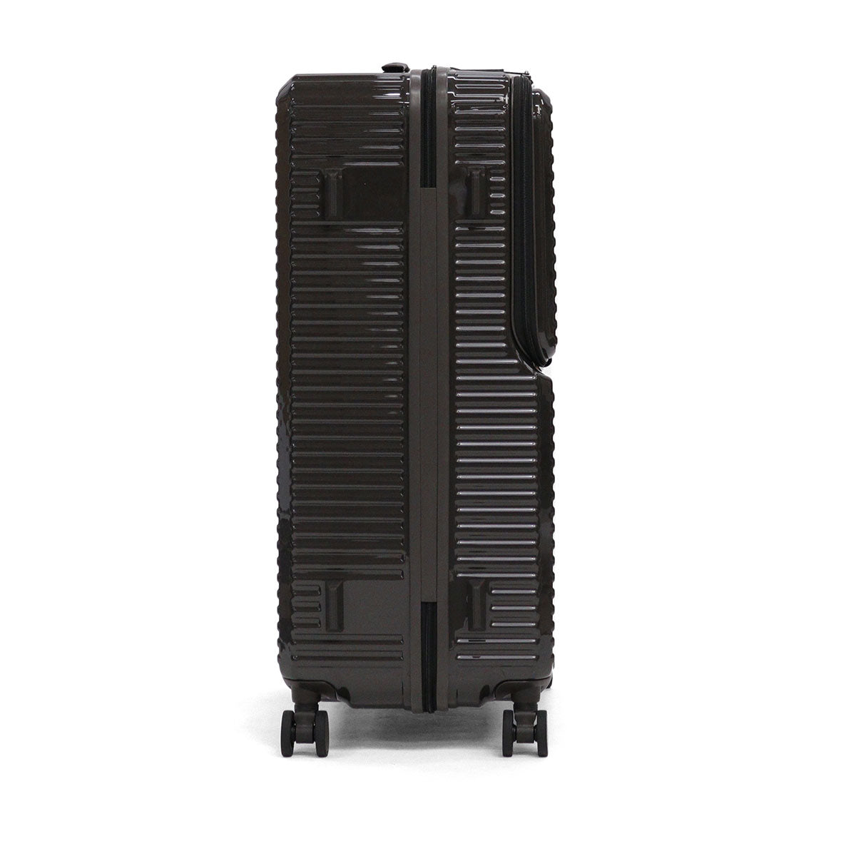 エッジリンク EDGELINK スーツケース フロントオープン ACE 軽量 軽い キャリーケース ストッパー ハード ファスナー PC CRUZBOX GLINT Check-in-L Suitcase 101L 09144 （ブラック） ブラック