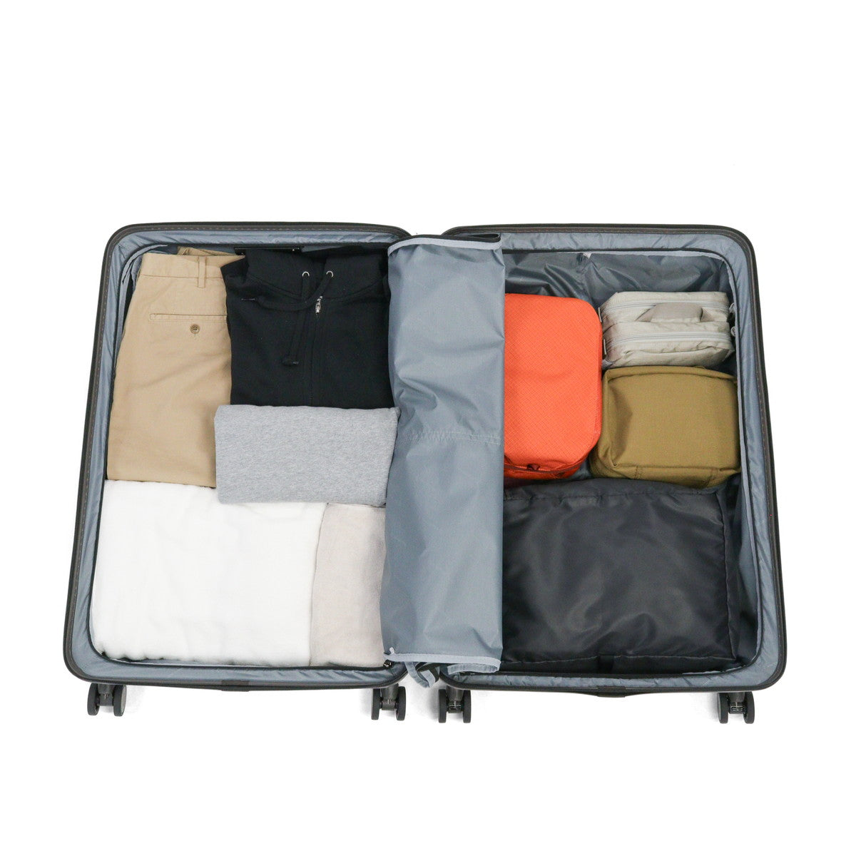 エッジリンク EDGELINK スーツケース フロントオープン ACE 軽量 軽い キャリーケース ストッパー ハード ファスナー PC CRUZBOX GLINT Check-in-L Suitcase 101L 09144 （ブラック） ブラック