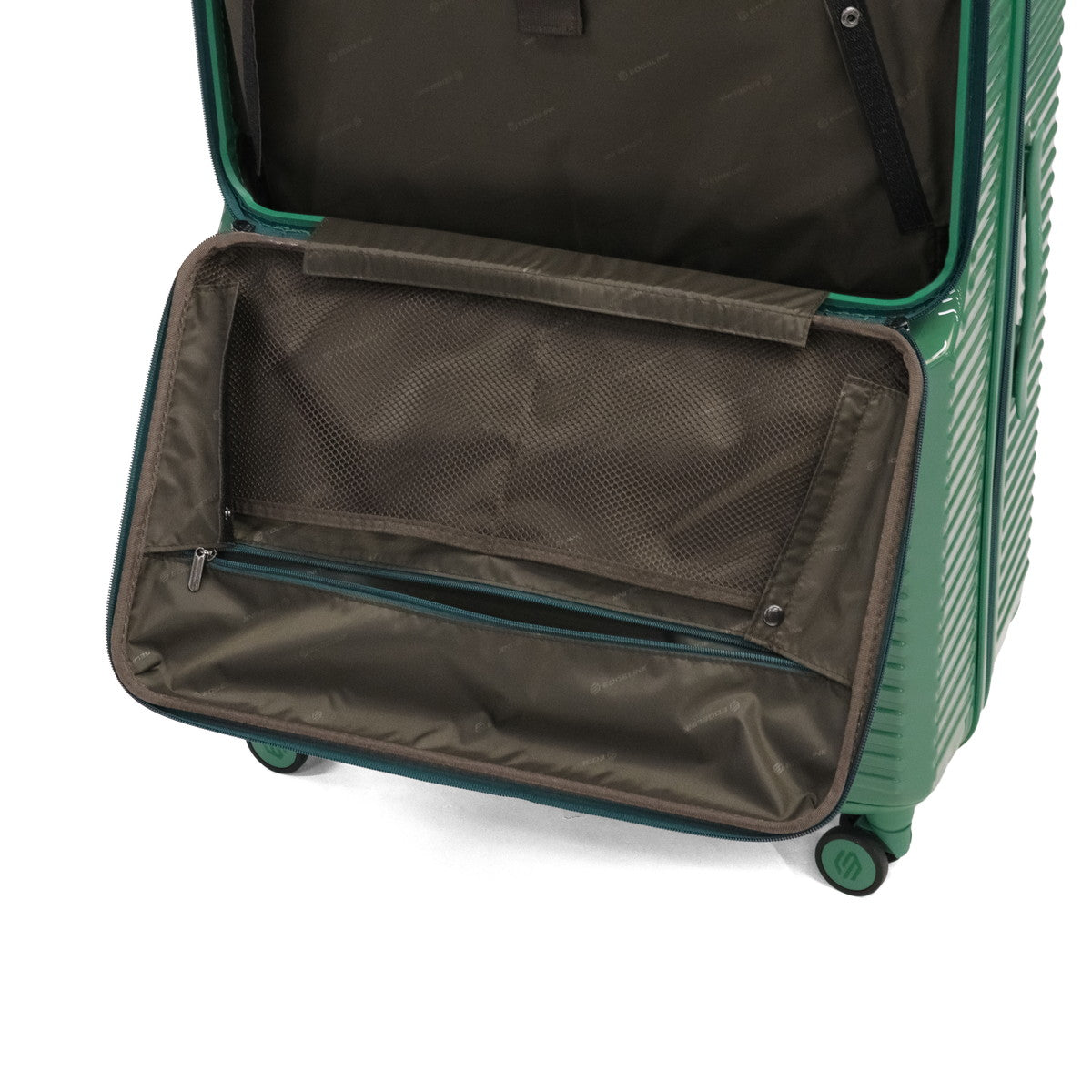 エッジリンク EDGELINK スーツケース フロントオープン ACE 軽量 軽い キャリーケース ストッパー ハード ファスナー PC CRUZBOX GLINT Check-in-L Suitcase 101L 09144 （ブラック） ブラック