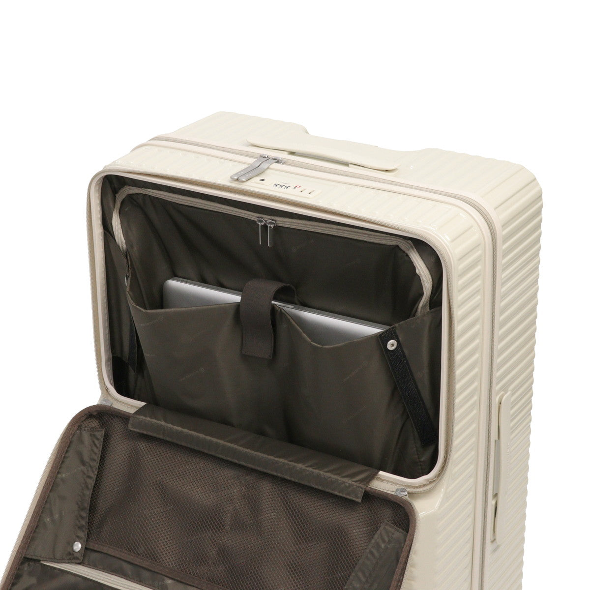 エッジリンク EDGELINK スーツケース フロントオープン ACE 軽量 軽い キャリーケース ストッパー ハード ファスナー PC CRUZBOX GLINT Check-in-L Suitcase 101L 09144 （ブラック） ブラック