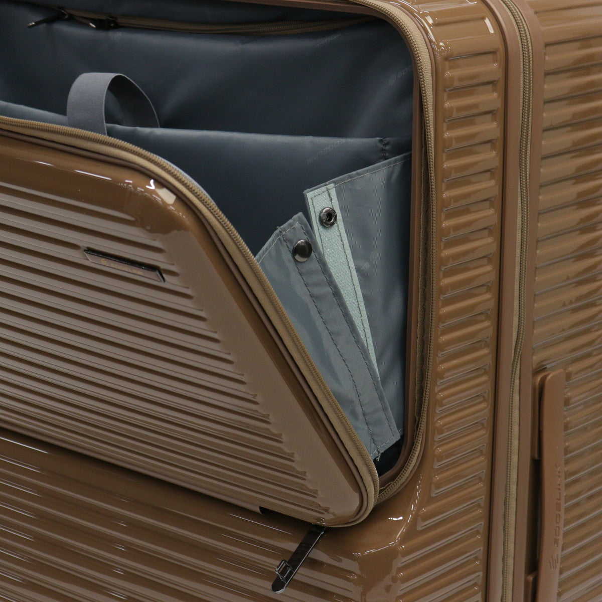 エッジリンク EDGELINK スーツケース フロントオープン ACE 軽量 軽い キャリーケース ストッパー ハード ファスナー PC CRUZBOX GLINT Check-in-L Suitcase 101L 09144 （ブラック） ブラック