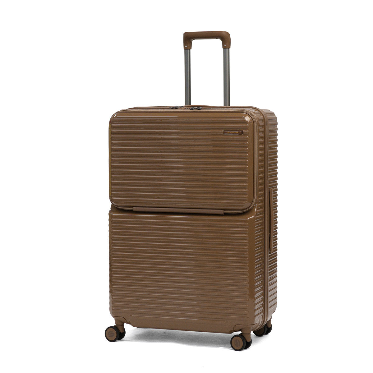 エッジリンク EDGELINK スーツケース フロントオープン ACE 軽量 軽い キャリーケース ストッパー ハード ファスナー PC CRUZBOX GLINT Check-in-L Suitcase 101L 09144 （ブラウン） ブラウン