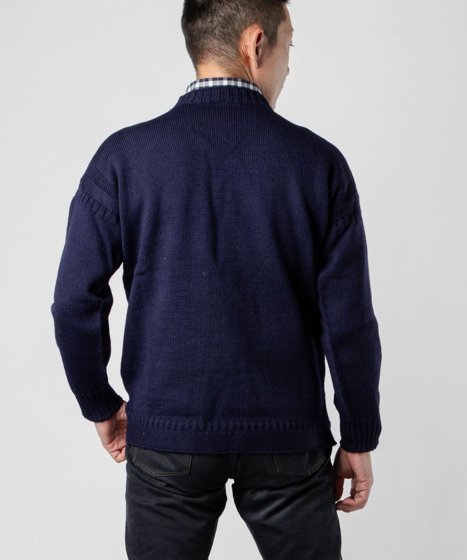 ガンジーウーレンズ Guernsey Woollens 【正規品】 ガンジーウーレンズ GUERNSEY WOOLLENS GW1001 ニット メンズ レディース トップス 長袖 セーター オーバーサイズ プルオーバー リブ編み ボー （キャメル） キャメル