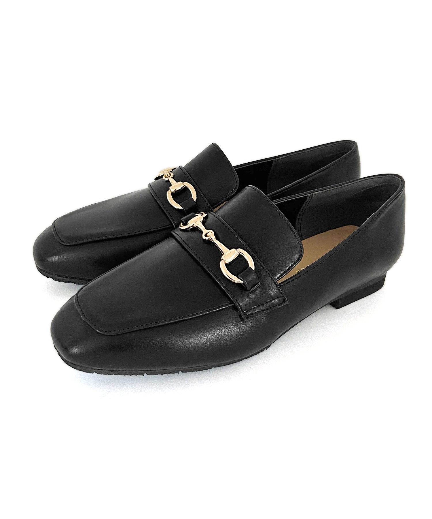 Masyugirl 【4E Wide】 Loafers with Bit / Soft Square Toe