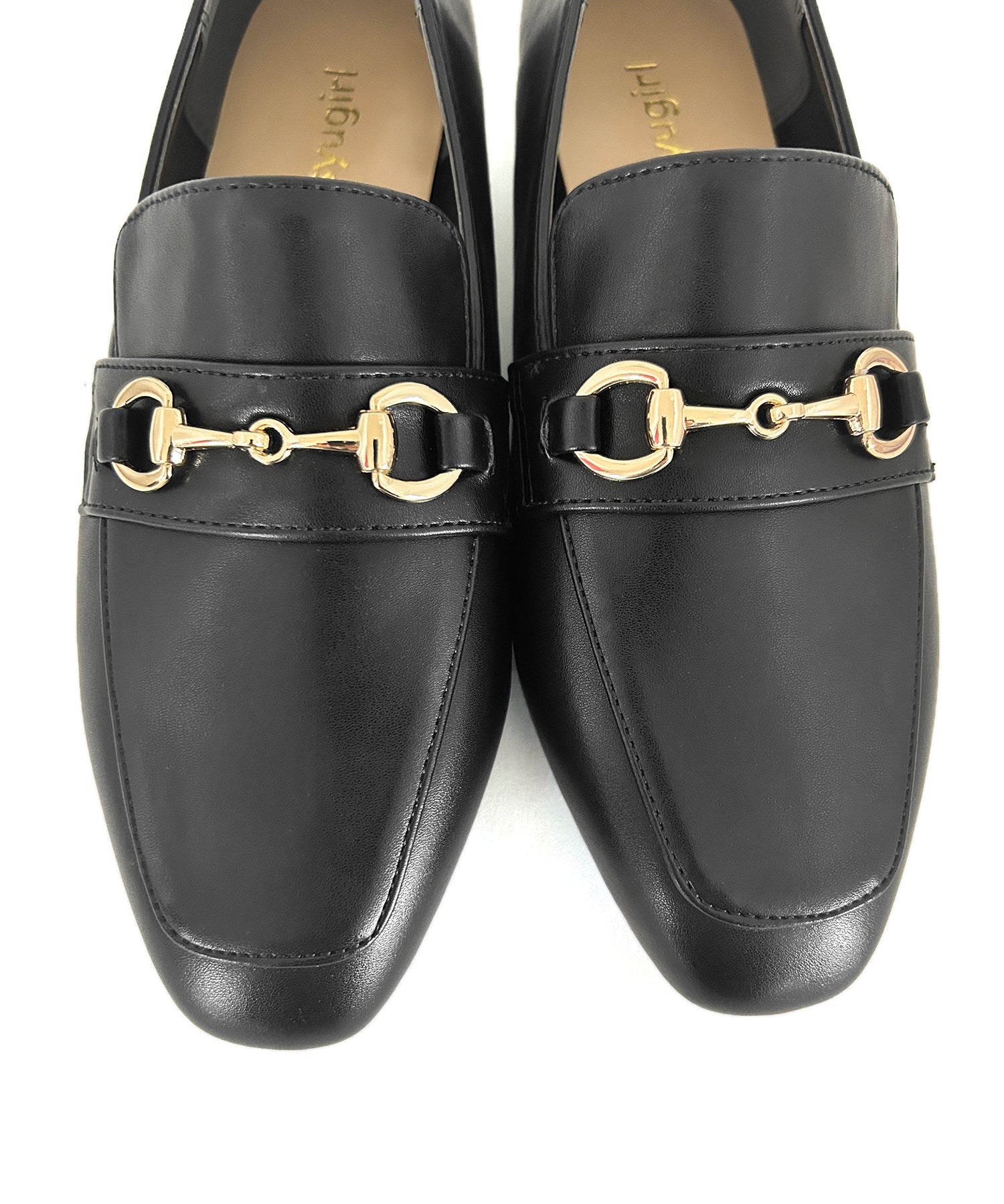 Masyugirl 【4E Wide】 Loafers with Bit / Soft Square Toe