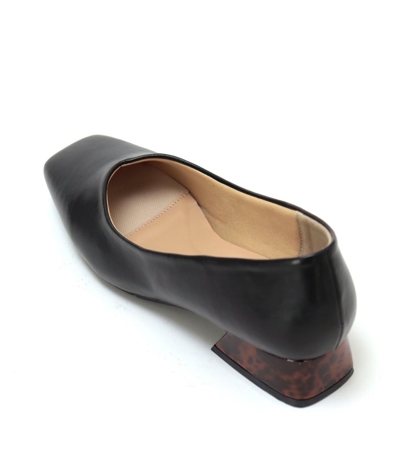 Mashugirl masyugirl [masyugirl] [4E wide/large size] [For both sunny and rainy days] Square toe flare heel pumps SOROTTO