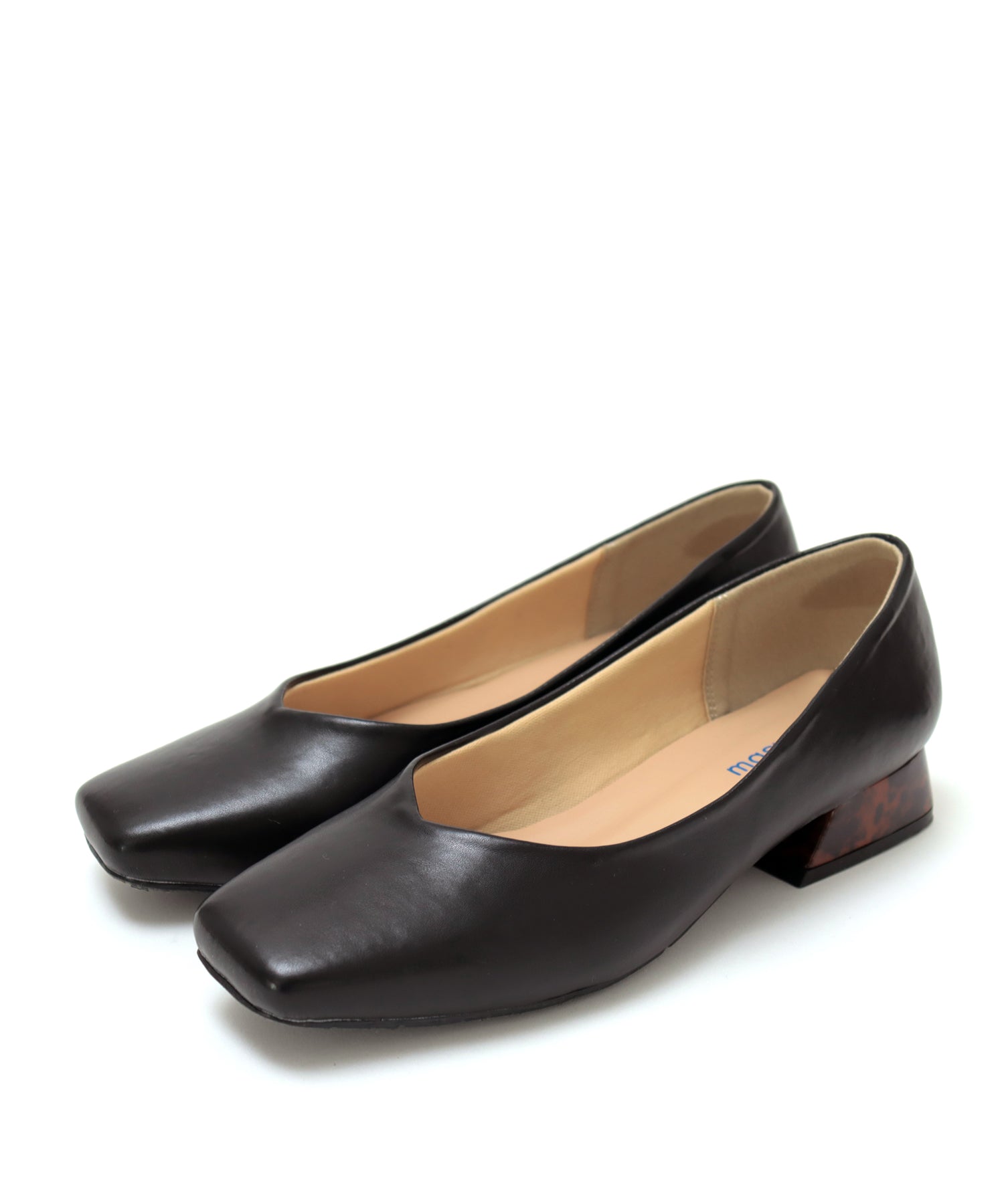 Mashugirl masyugirl [masyugirl] [4E wide/large size] [For both sunny and rainy days] Square toe flare heel pumps SOROTTO
