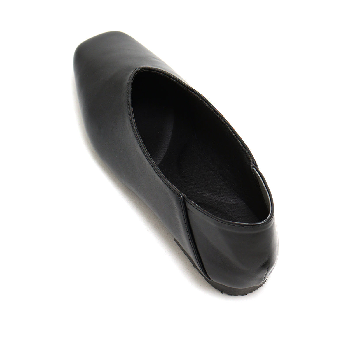 Mashugirl masyugirl [4E wide/large size] Square toe V-cut flat pumps