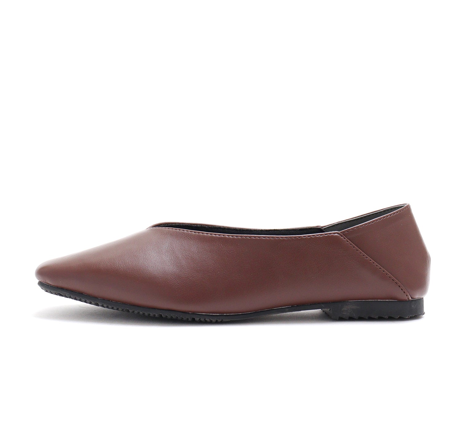 Mashugirl masyugirl [4E wide/large size] Square toe V-cut flat pumps