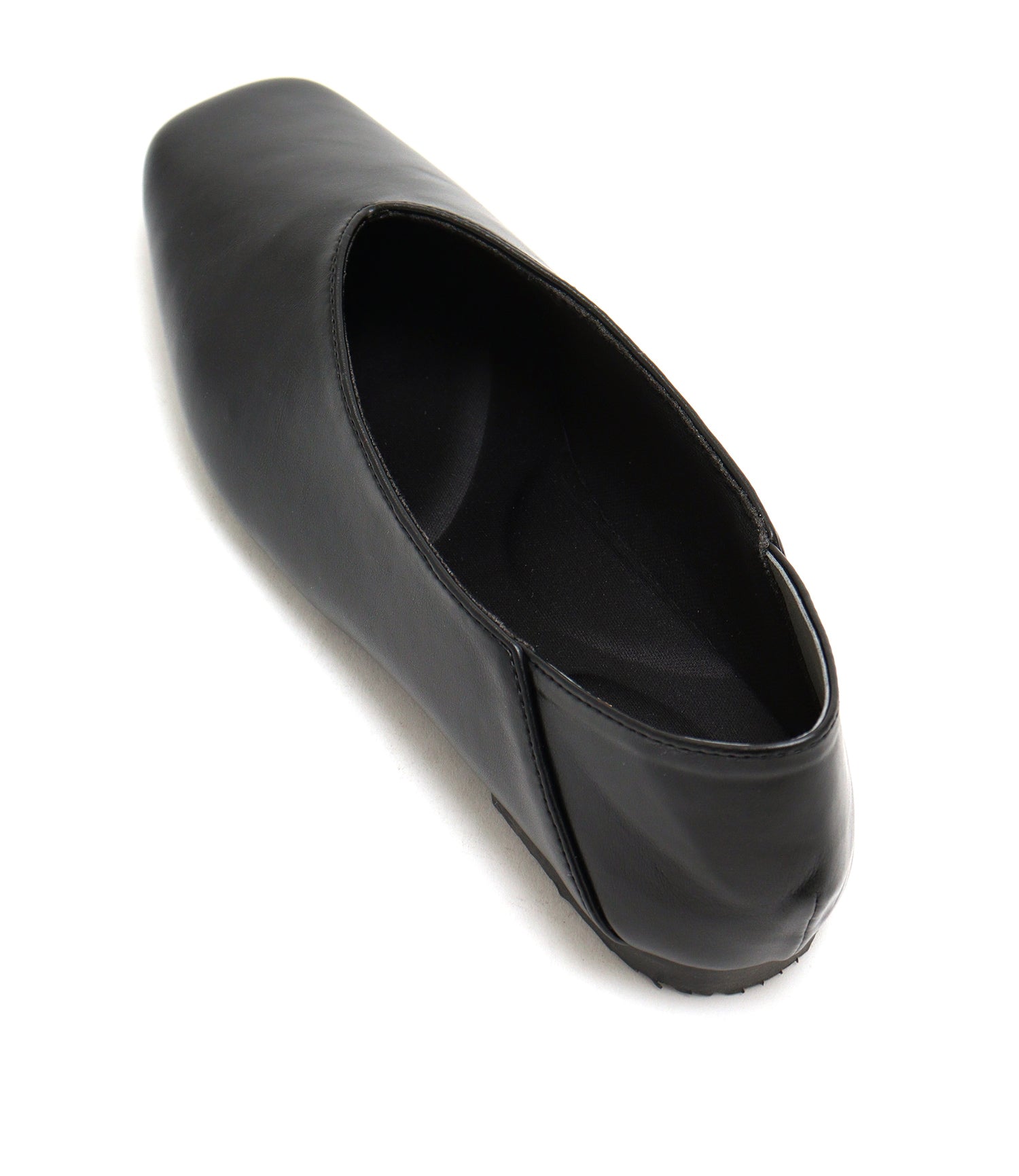 Mashugirl masyugirl [4E wide/large size] Square toe V-cut flat pumps