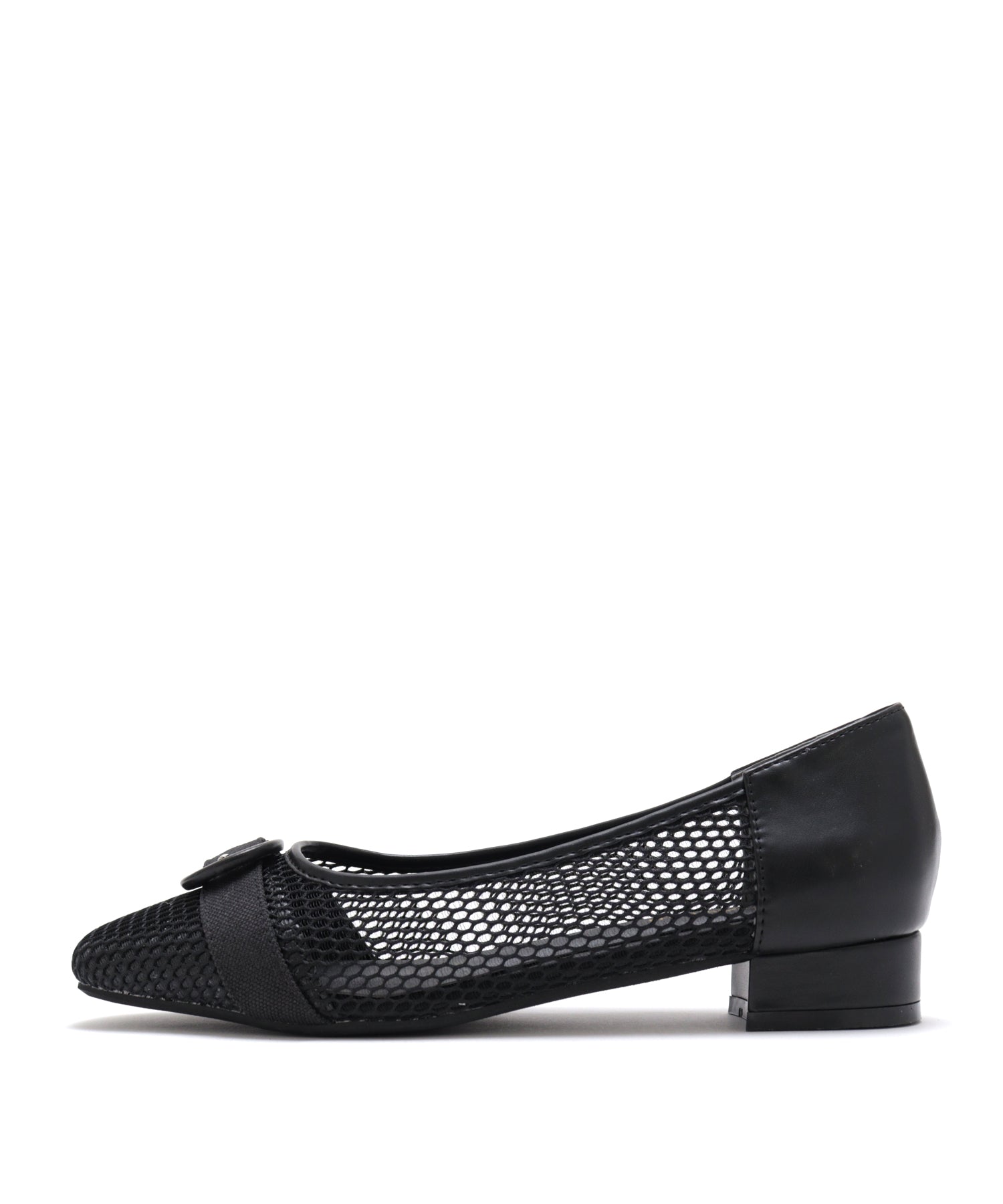 Mashugirl masyugirl [4E wide/large size] 2.5cm heel mesh pumps