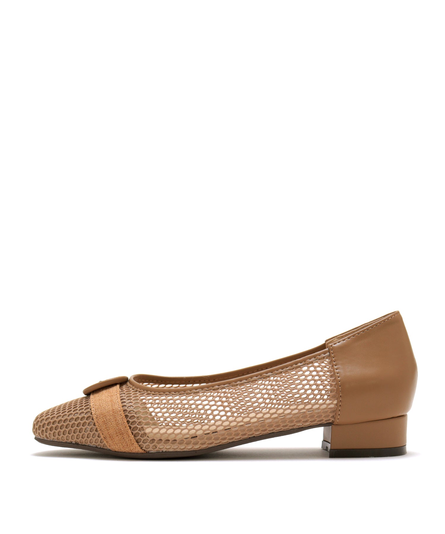 Mashugirl masyugirl [4E wide/large size] 2.5cm heel mesh pumps