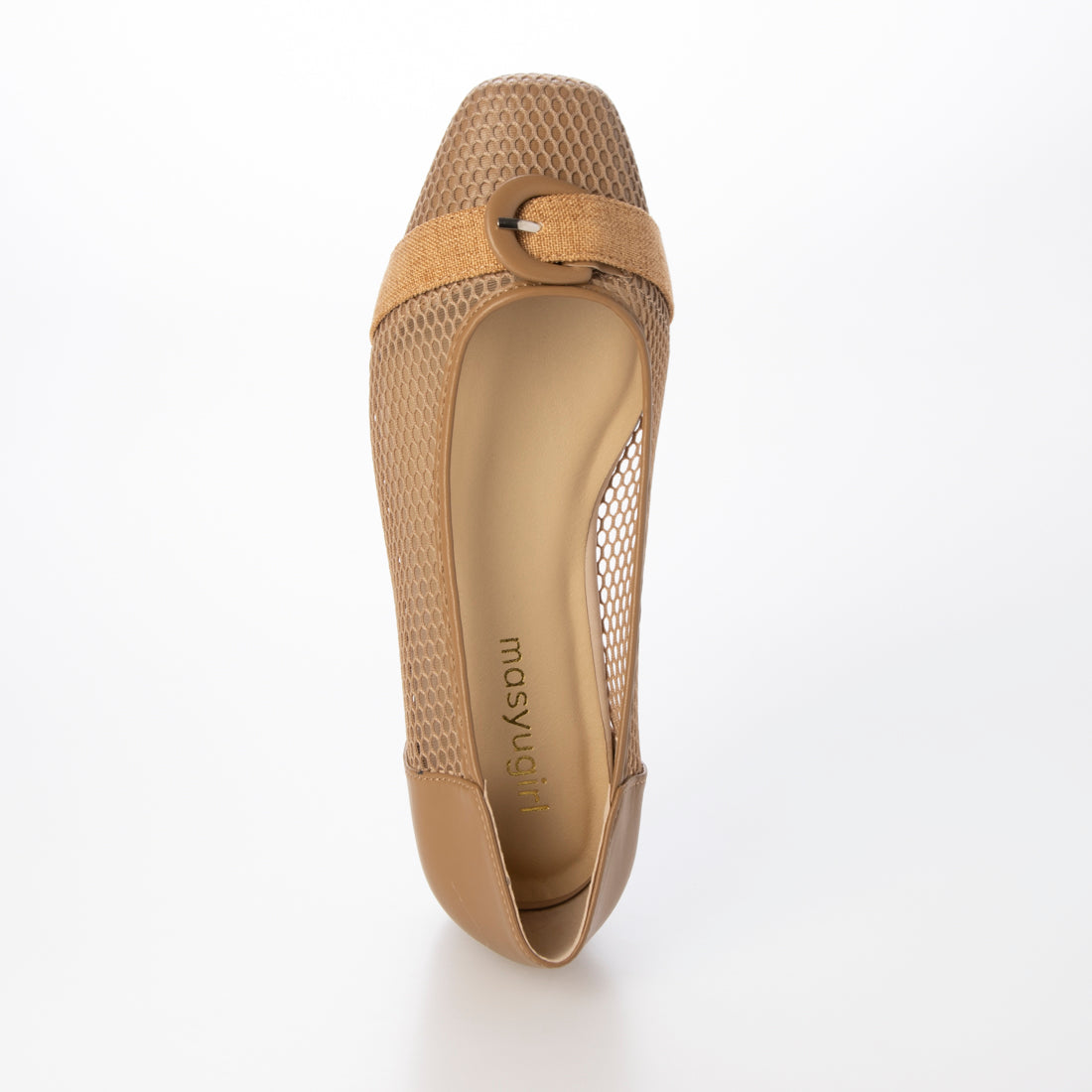 Mashugirl masyugirl [4E wide/large size] 2.5cm heel mesh pumps