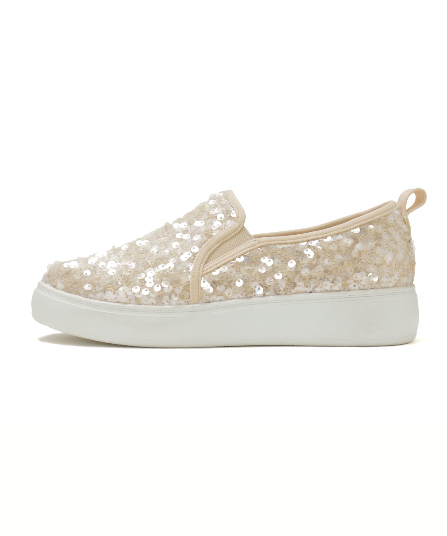 Masyugirl Large Size Sequin Slip-On Sneakers