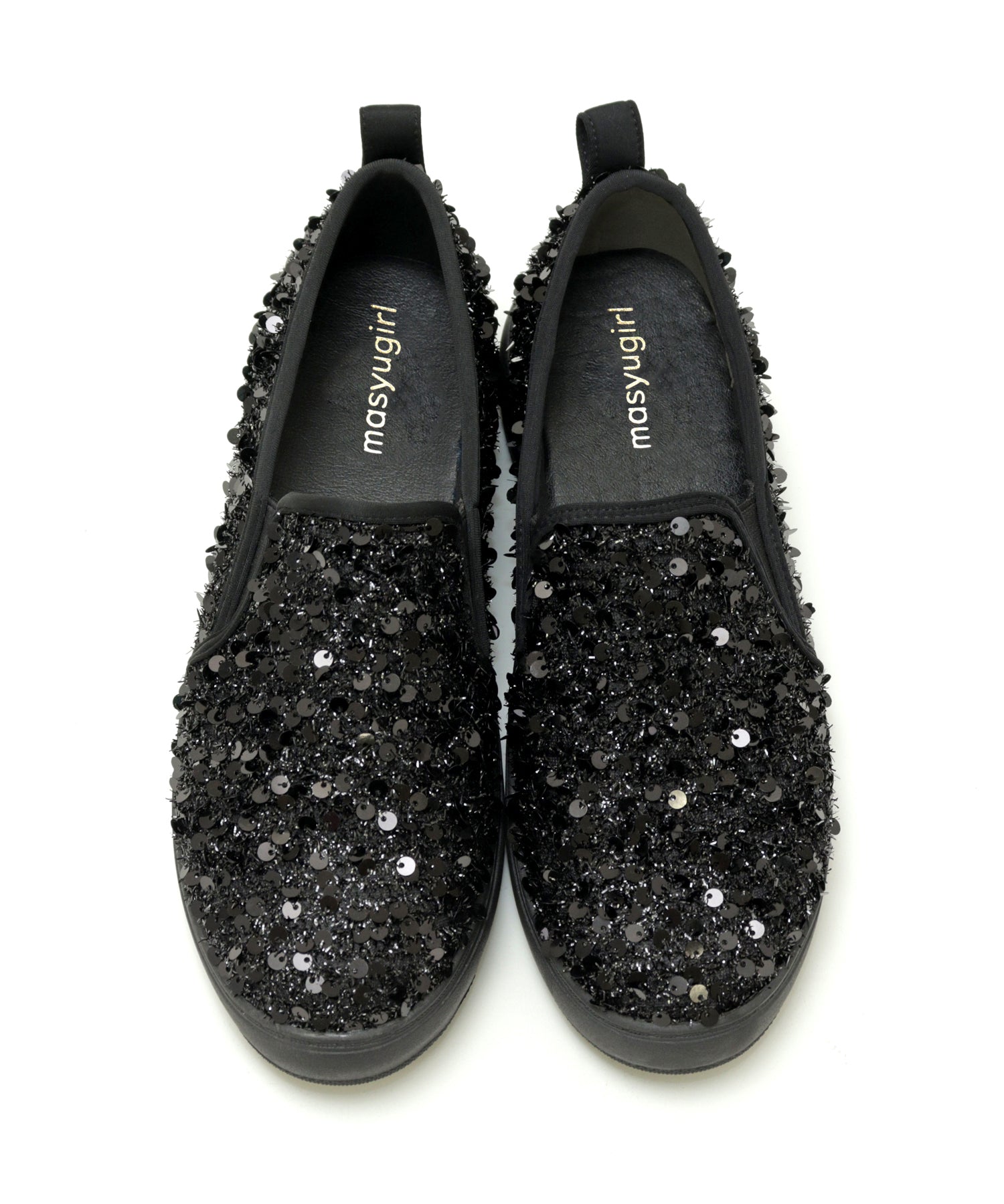 Masyugirl Large Size Sequin Slip-On Sneakers