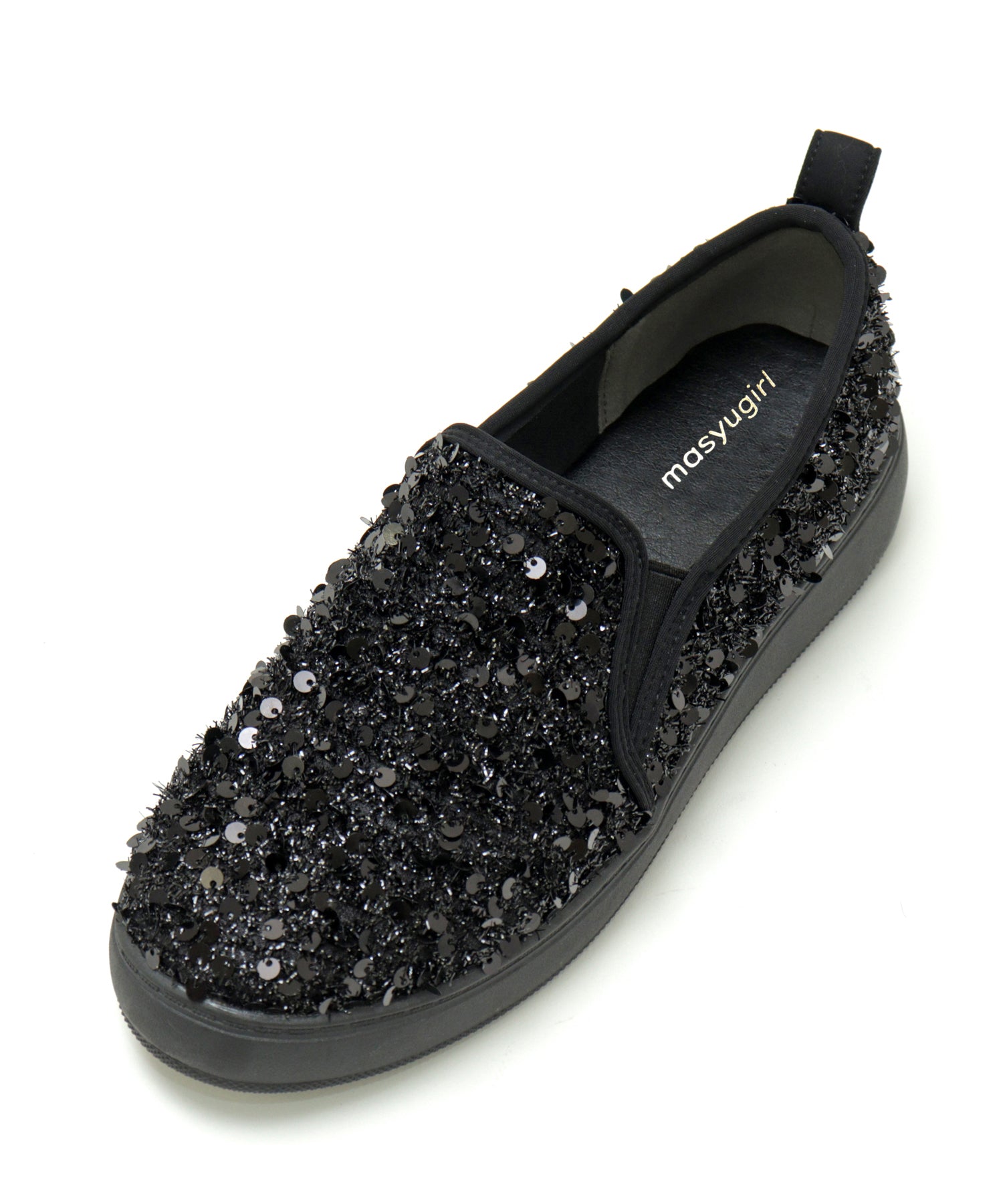 Masyugirl Large Size Sequin Slip-On Sneakers