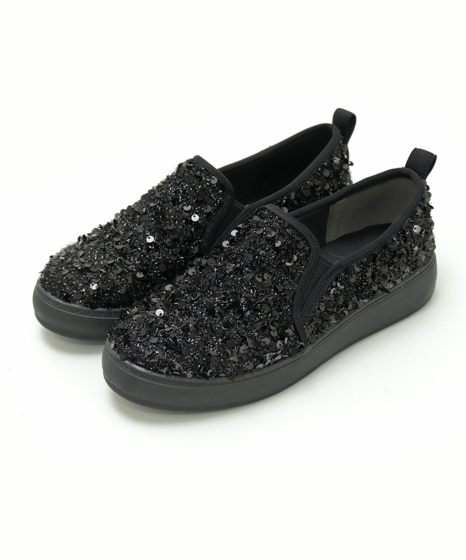Masyugirl Large Size Sequin Slip-On Sneakers