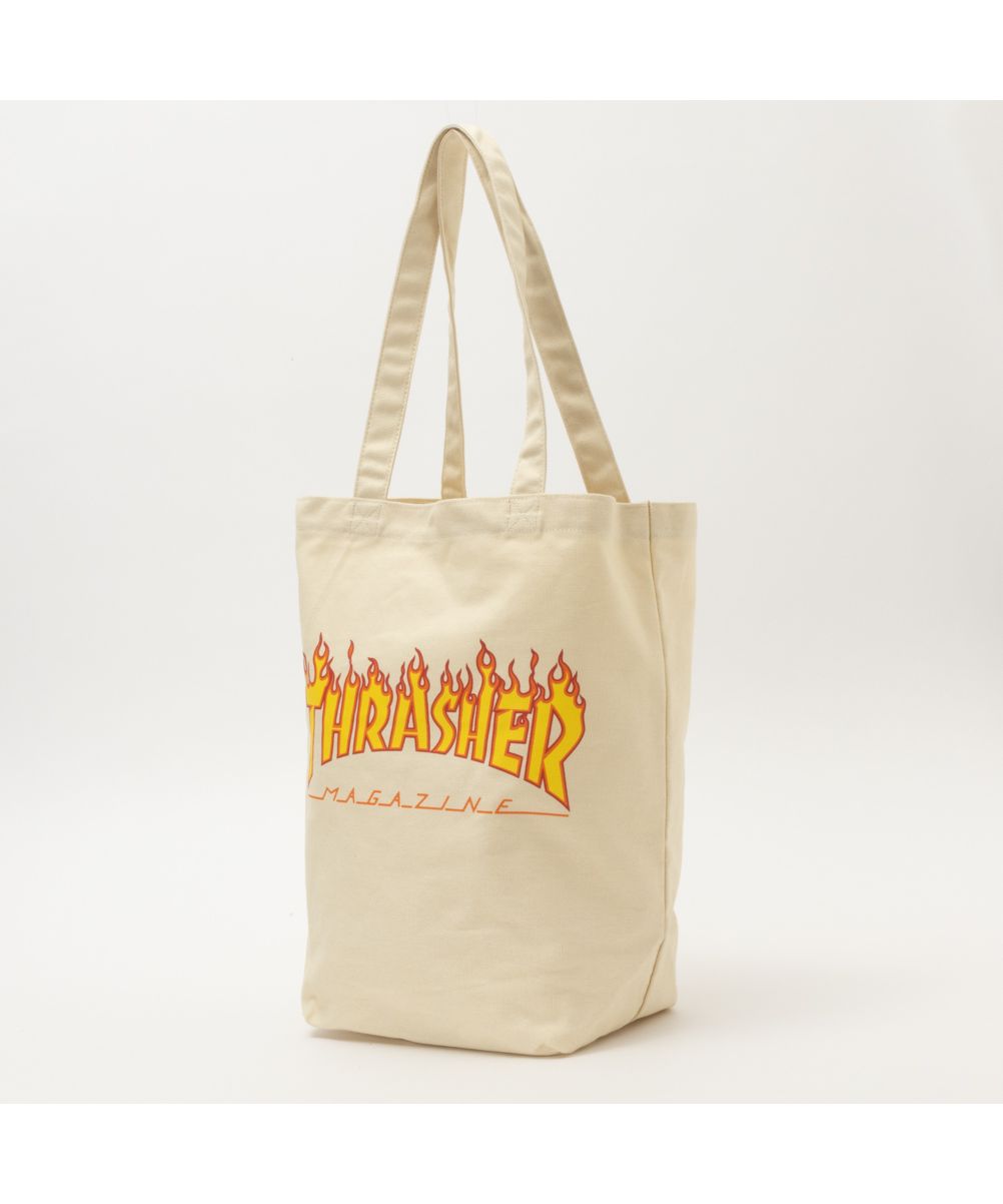 Mac-House THRASHER Slasher Fire Logo Print Tote R1925