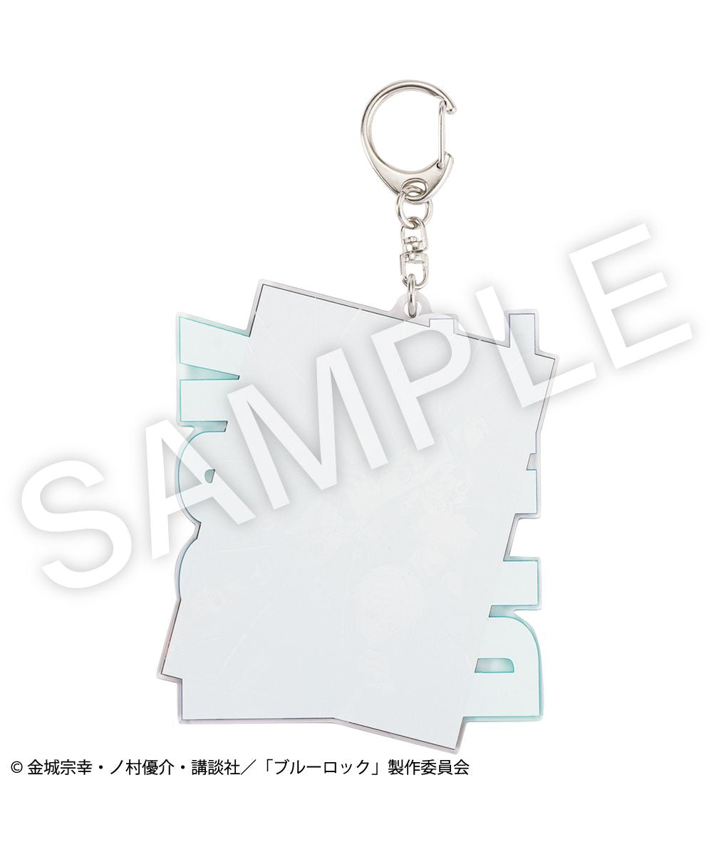 Mac-House Blue Lock Acrylic Keychain 275114MH