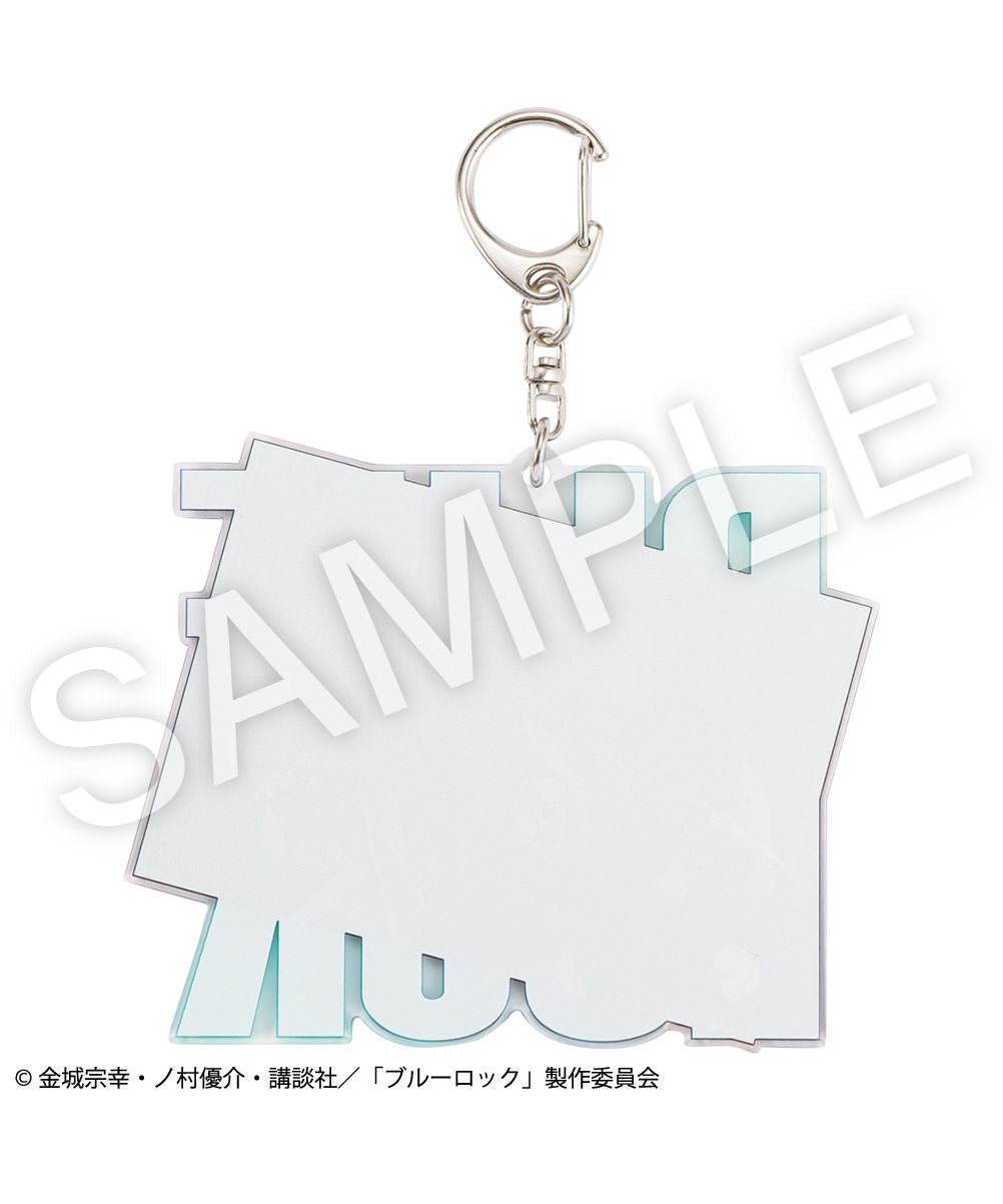 Mac-House Blue Lock Acrylic Keychain 275114MH