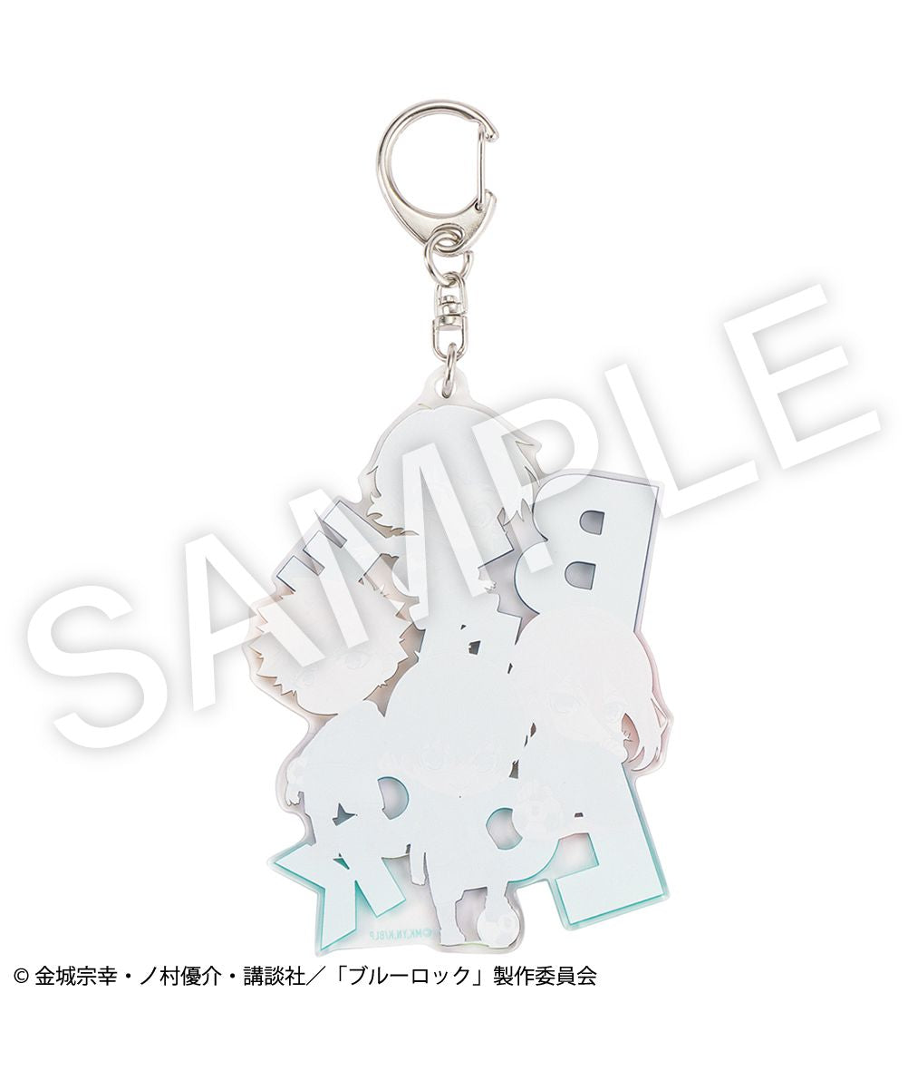 Mac-House Blue Lock Acrylic Keychain 275114MH