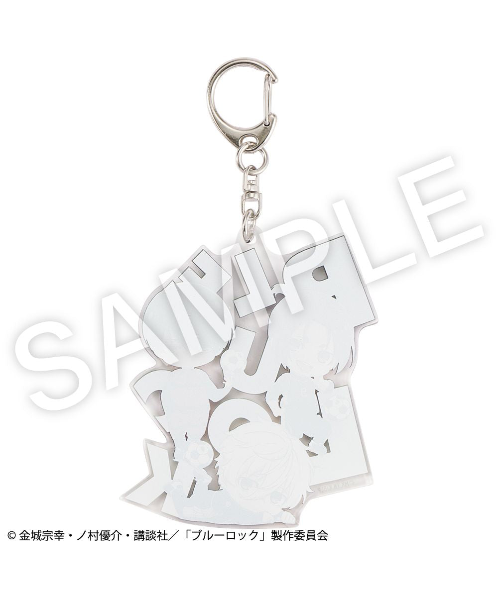 Mac-House Blue Lock Acrylic Keychain 275114MH