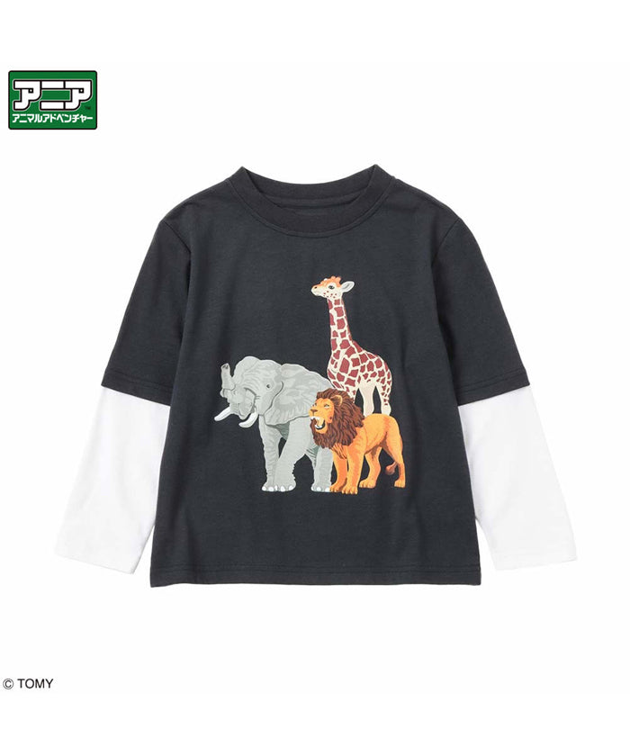 マックハウス Mac-House アニア アニマルアドベンチャー プリントロングスリーブTシャツ BGB162