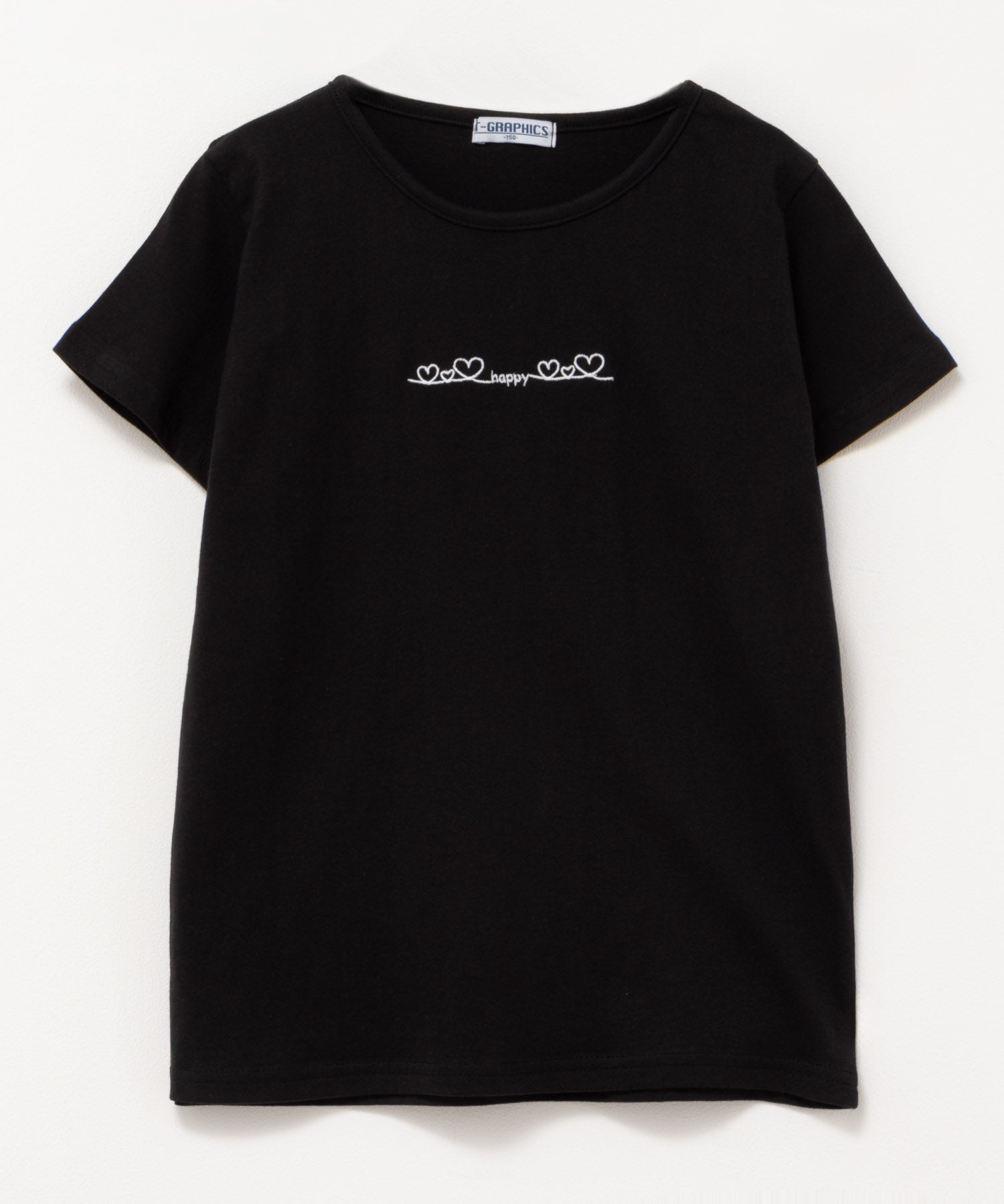 Mac-House T-GRAPHICS Heart Embroidery T-Shirt MAG24146