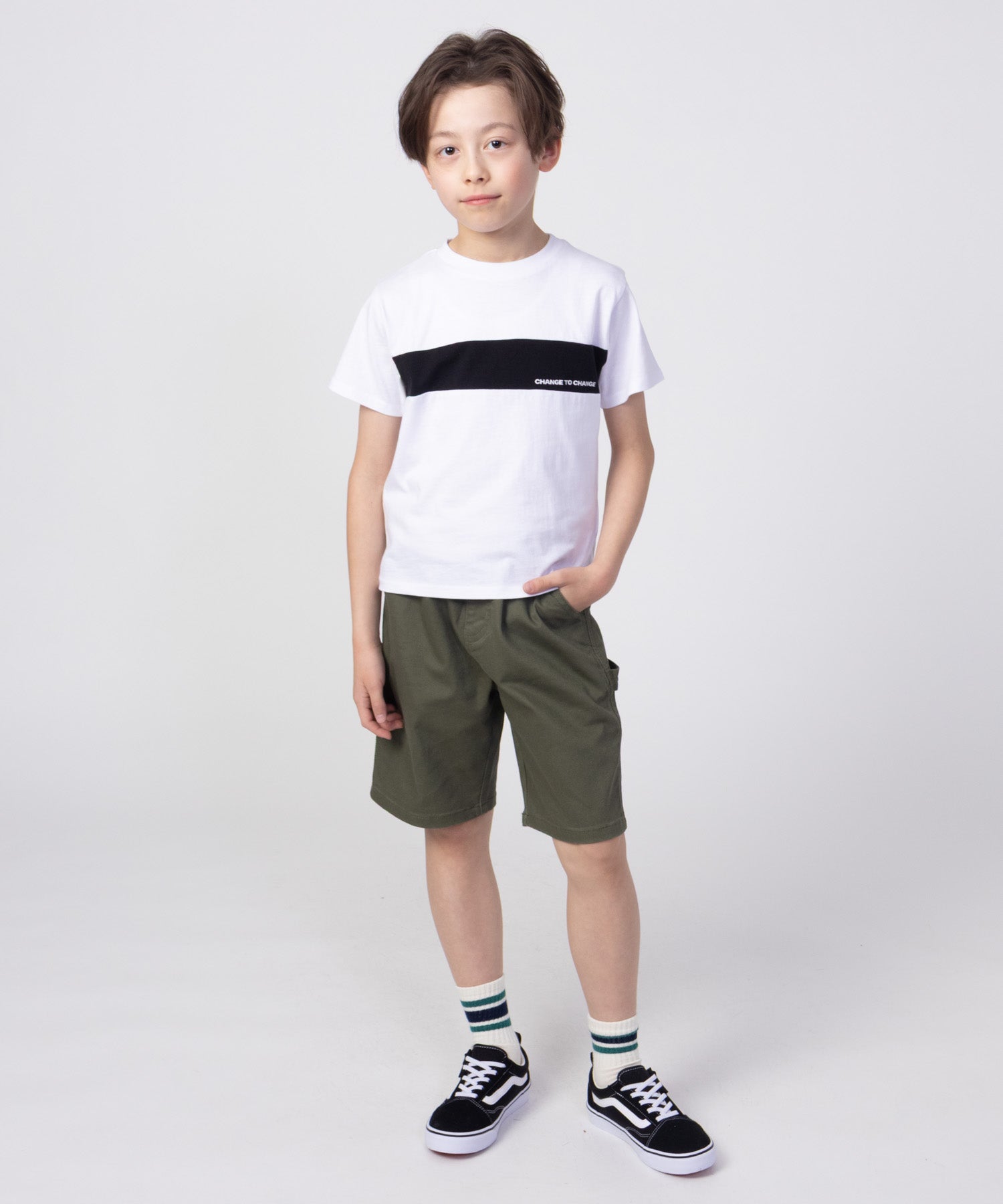 マックハウス Mac-House 切り替えグラフィック半袖Tシャツ （ホワイト） ホワイト