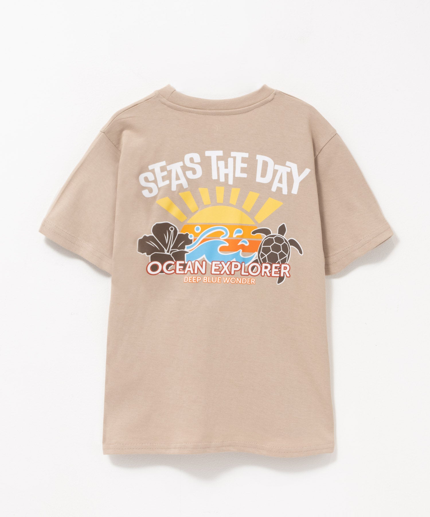 マックハウス Mac-House お絵描きグラフィック半袖Tシャツ （ベージュ） ベージュ