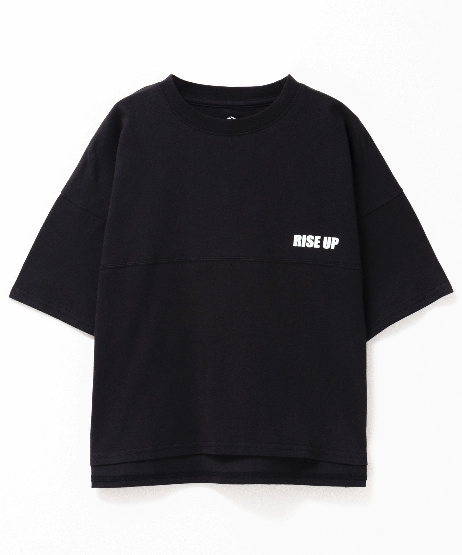 マックハウス Mac-House 切替5分袖ビッグTシャツ （ブラック） ブラック