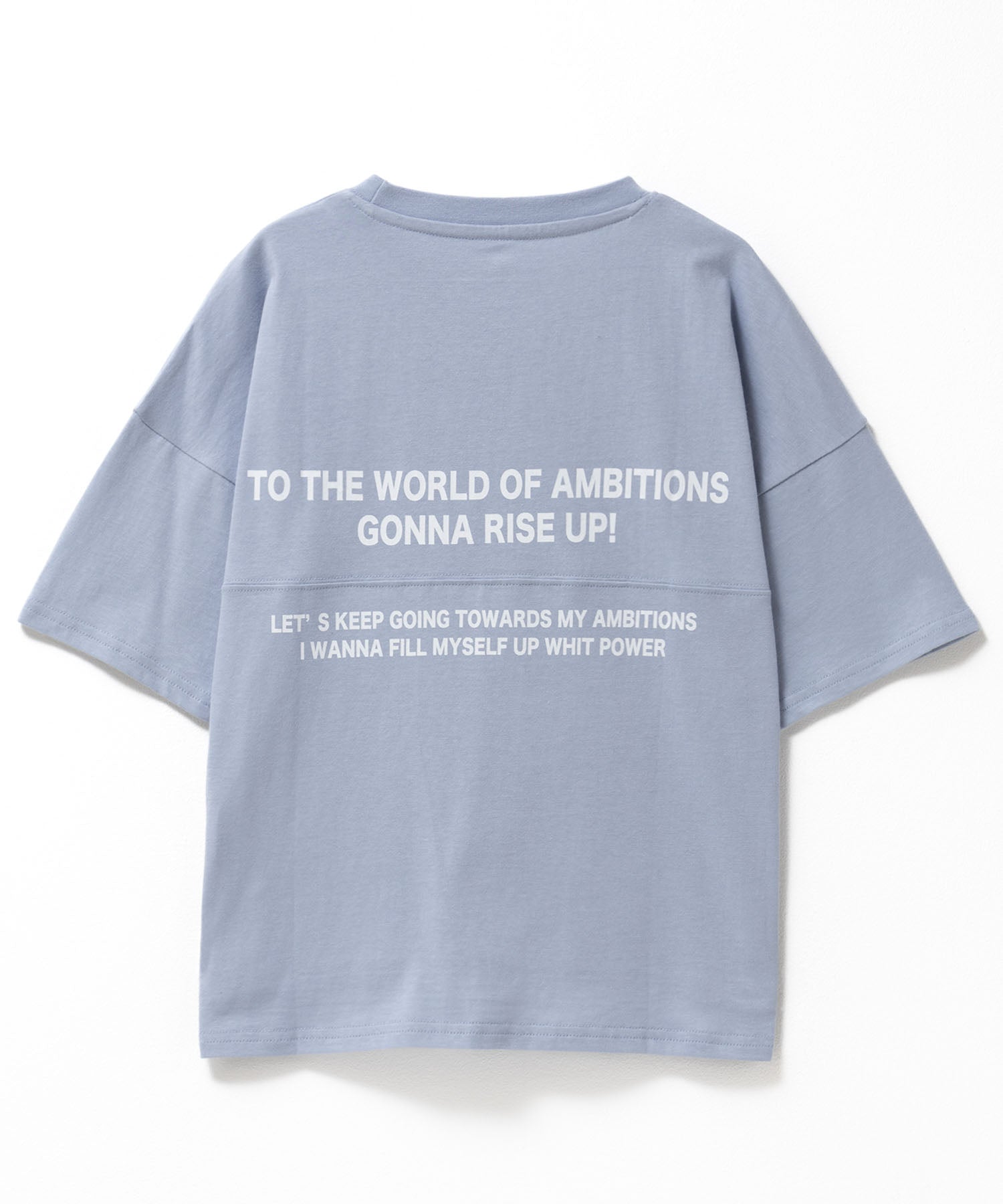 マックハウス Mac-House 切替5分袖ビッグTシャツ （サックス） サックス